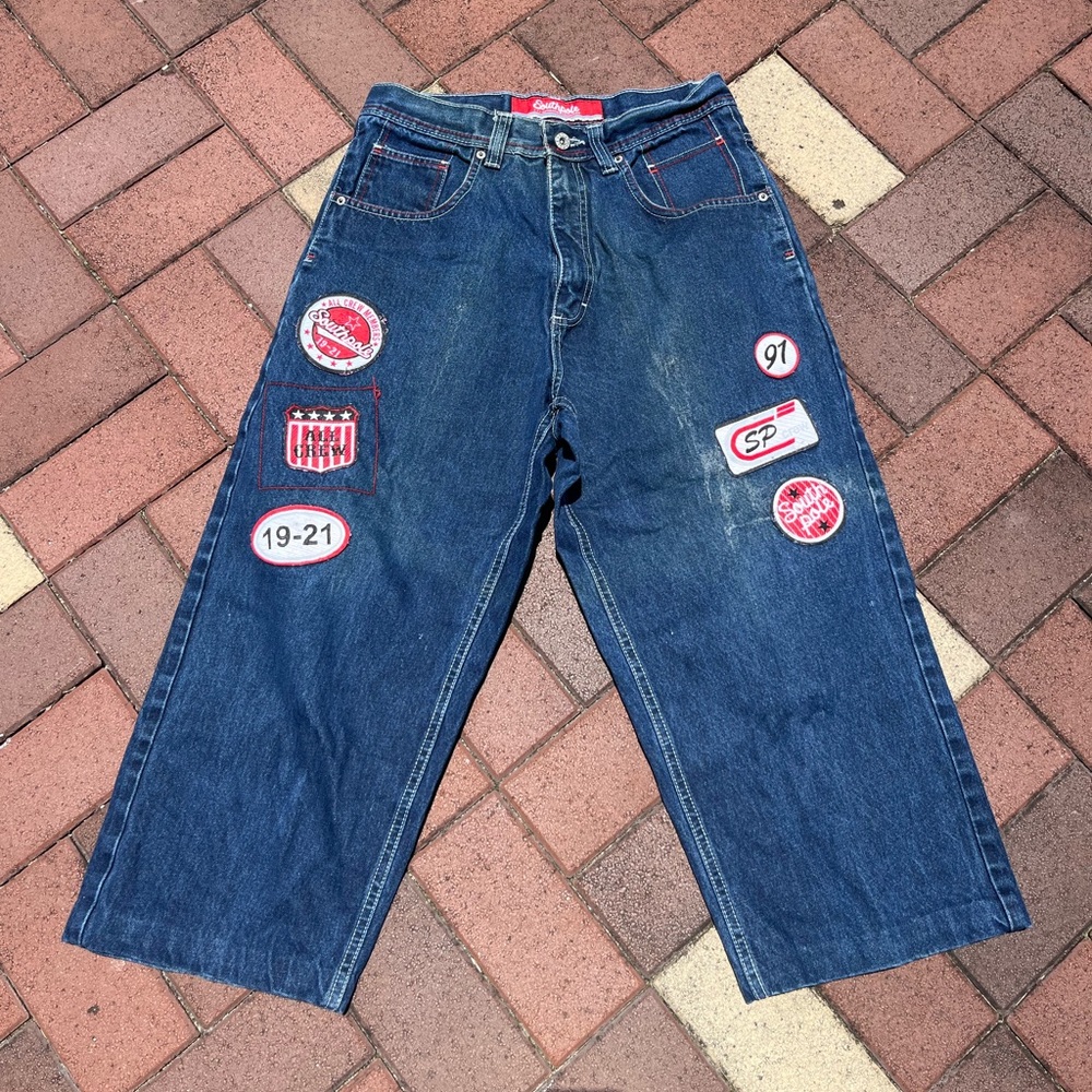South Pole Red Patchwork Denim - image 1